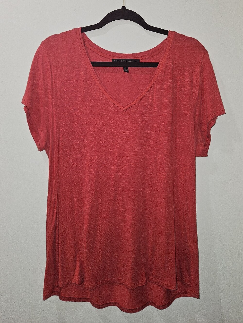 White House Black Market T-Shirt, Coral, Size L, Good Condition